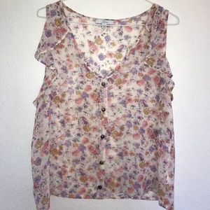 Sheer Floral Top